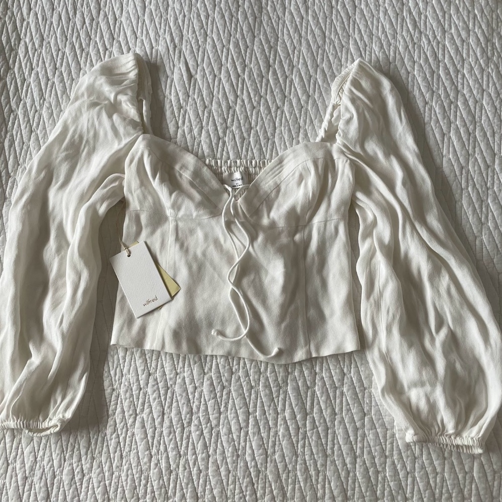 Wilfred Novella Blouse in Light Birch, XS. NWT.